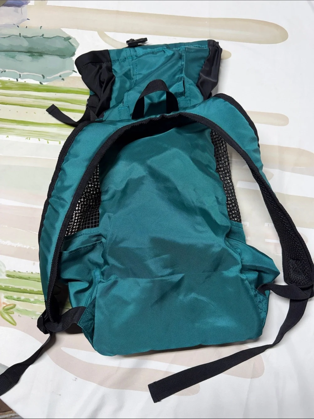 turquoise K9 Sport Sack Trainer backpack dog carrier mesh sides adjustable strap